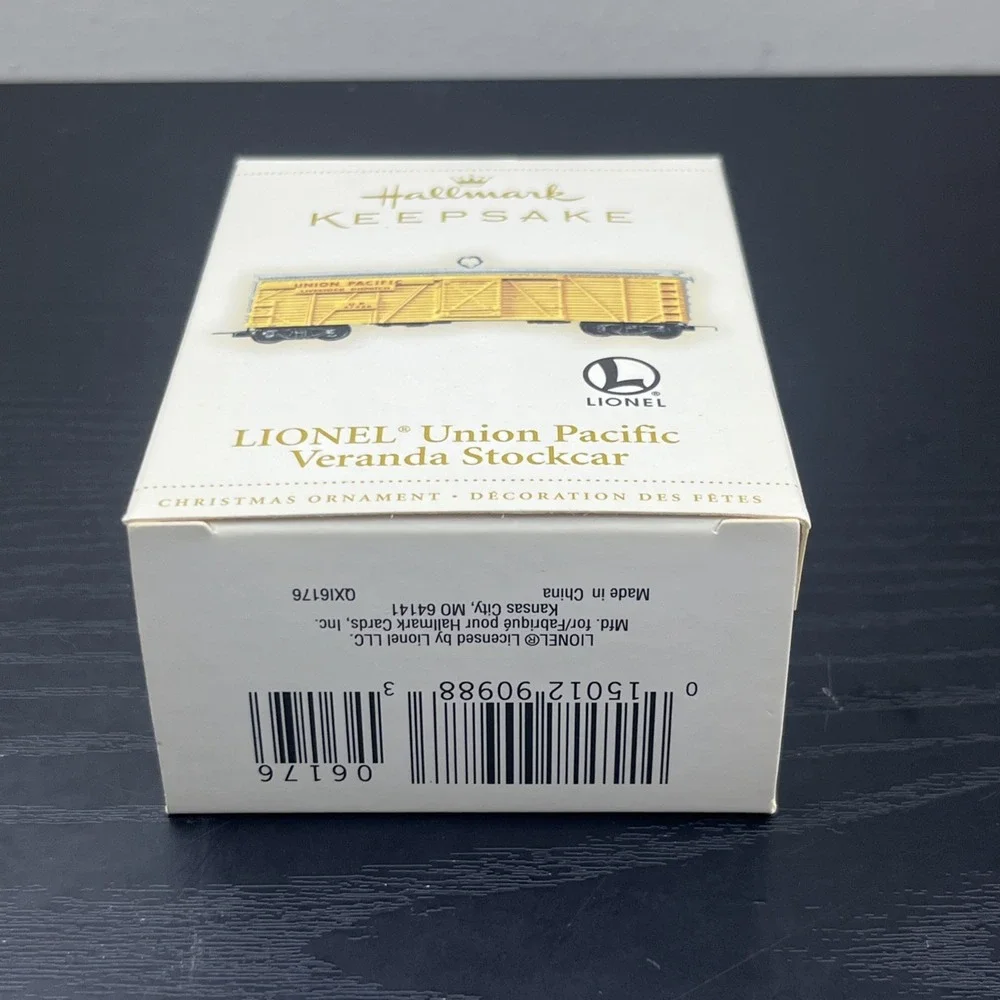 Hallmark Keepsake 2009 Lionel Union Pacific Veranda Stockcar Ornament Die-Cast